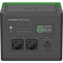 APC Schneider OffGrid 500 Portable Power Station - 500-1000W Nennleistung, 517Wh, 2x AC, 3x USB-A, 2x USB-C, 5,5kg
