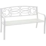 Mendler HWC-F44, Bank Parkbank Sitzbank, 2-Sitzer pulverbeschichteter Stahl