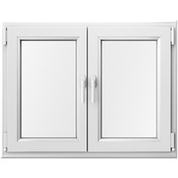 Doppelflügelfenster ohne Mittelsteg, Kunststoff, Kömmerling 70 AD, Weiß, 800 x 1100 mm, individuell online konfigurieren