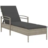 vidaXL Sonnenliege 63 x 200 x 81 cm Hellgrau