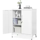 Songmics Aktenschrank Aktenschrank, Mehrzweckschrank, Büroschrank mit 2 Türen