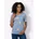 Sieh an Kurzarm-Shirt in bleu-weiß-bedruckt Gr 50