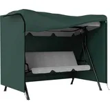 Hollywoodschaukel Abdeckung 3 Sitzer, Wasserabweisend Winterfest Schutzhülle Für Gartenschaukel, Uv-beständig Abdeckplane, Abdeckhaube, Reißfest 600d Oxford Gewebe, 205x124x164cm Dunkelgrün