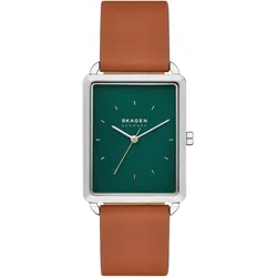 Quarzuhr SKAGEN "HAGEN", braun (cognacfarben, grün), Armbanduhren, Damen, Armbanduhr, Herrenuhr, Damenuhr, Edelstahlarmband