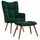 vidaXL Relaxsessel mit Hocker Samt 61,5 x 95,5 x 66 cm Dunkelgrün