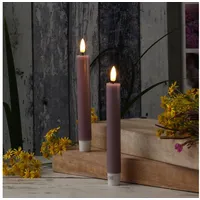 Deluxe Homeart Mia LED Stabkerzen 15 cm lila 2 St.