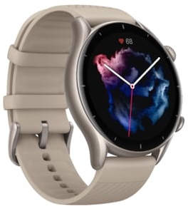 Amazfit GTR 3 Smartwatch Aluminium-Gehäuse, Moonlight Grey, Amoled-Display