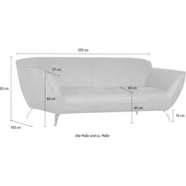 GUTMANN FACTORY Couch Leder 2-Sitzer Braun