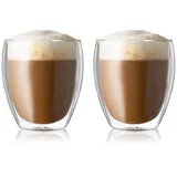 hausleben Latte-Macchiato-Tasse Mundgeblasene Doppelwandige Thermogläser, Hitzebeständige Latte Macchiato & Kaffeegläser 350 ml