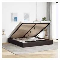 VidaXL Ottoman-Bett ohne Matratze Dunkelbraun 160x200 cm Stoff -