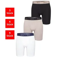 Phil & Co. Berlin Retro Pants Boxershorts beige / schwarz / weiß XXL 3er Pack
