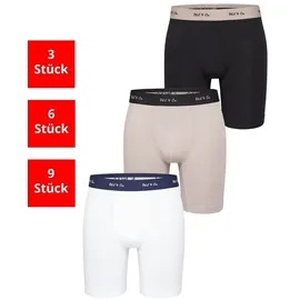 Phil & Co. Berlin Retro Pants Boxershorts beige / schwarz / weiß XXL 3er Pack