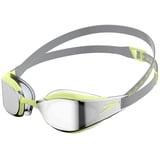 Speedo Fastskin Hyper Elite Mirror Goggles - Grey/Green/Chrome - Adult - Einheitsgröße