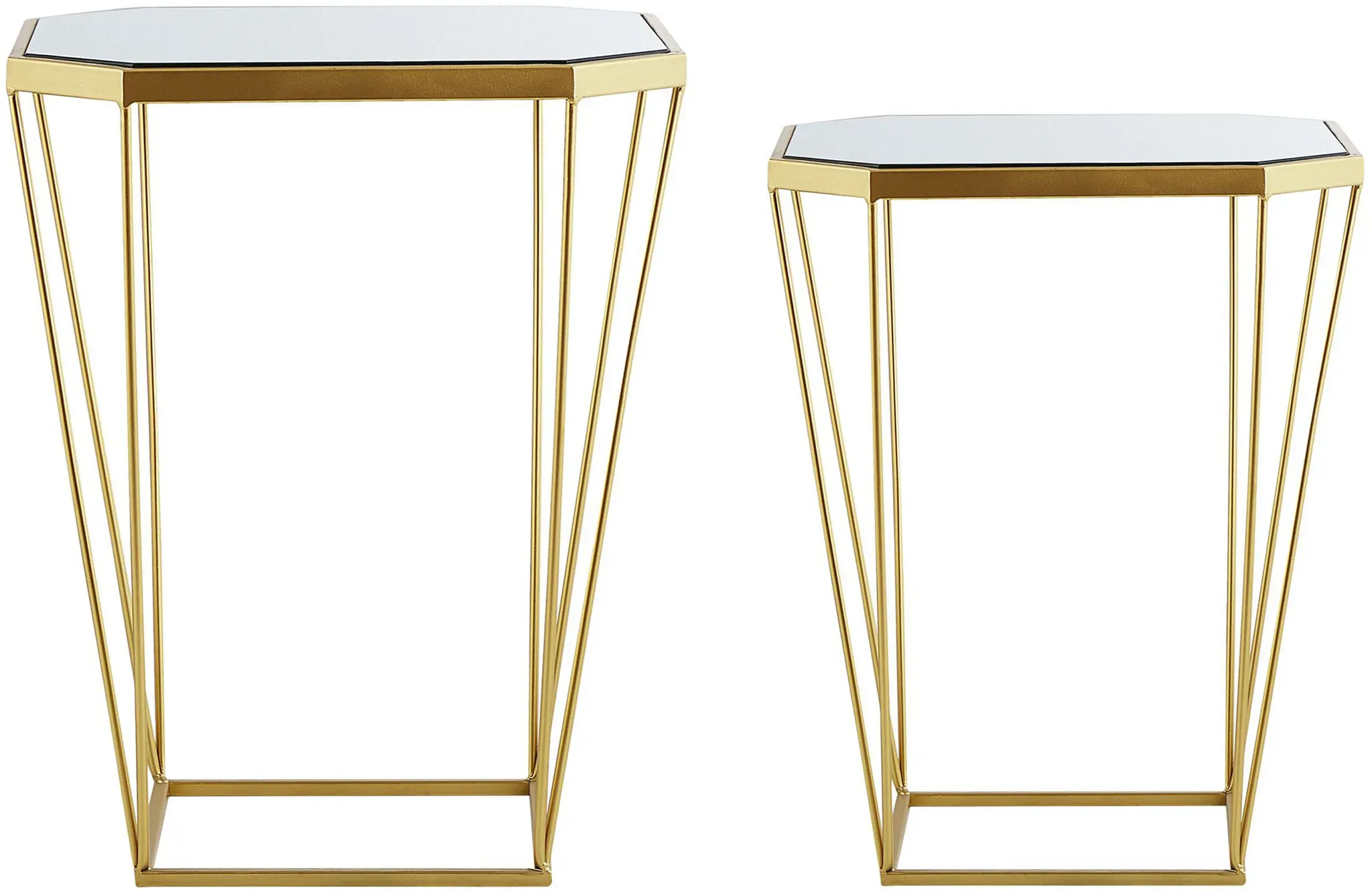 Beistelltisch Couchtisch Glas Gold SIERRA