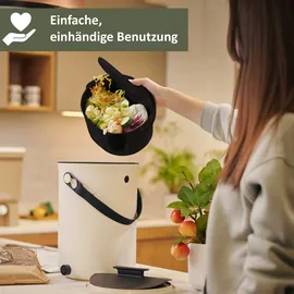 Skaza Exceeding Expectations Behälter für Küchenabfälle, formschöner Komposteimer, schwarz