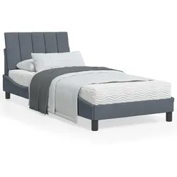 Bett mit Matratze – Dunkelgrau, 90x200 cm, Samt – Eleganz & Komfort
