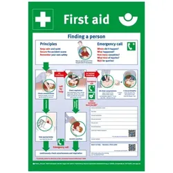 Dreifke® Schild | Erste Hilfe Aushang, englisch, DGUV Information 204-005, Polystyrol, 395x575mm