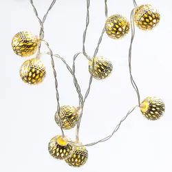 LED Lichterkette 20 Kugeln Metallbälle orientalisch marokkanisch