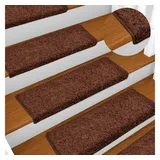 vidaXL Stufenmatten 10 Stk. 65x21x4 cm Braun Rechteckiger Rand