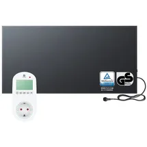 bringer-germany Bringer® Infrarotheizung - 1200 (BRIH1200) / BRTT: Steck-Thermostat programmierbar / Schwarz
