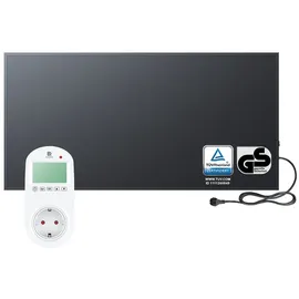 bringer-germany Bringer® Infrarotheizung - 1200 (BRIH1200) / BRTT: Steck-Thermostat programmierbar / Schwarz