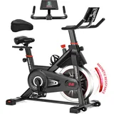 Neu DMASUN Heimtrainer Fahrrad, inklusive extra bequemer Sitzbezug, Ergometer Heimtrainer mit großer Halterung, leises Hometrainer Fahrrad Indoor, Schweres Schwungrad, Bis 160kg Belastbar Fitnessbike
