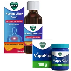 Wick VapoRub Erkältungssalbe und Husten-Löser Sirup Honig