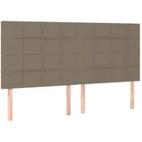 vidaXL Kopfteil Taupe 200 x 5 x 118/128 cm Stoff