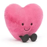 Jellycat Lustiges Pink Heart Large – L 6 cm x B 19 cm x H 17 cm