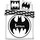 Excellent Batman Logo Schwarz/Weiß 240 x 220 cm + 2 x 65 x 65 cm