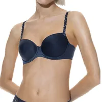 MEY Dessous Serie Modern Joan Schalen-BH mit Spacer Cup, Blau, (70 E, Einzelpack)