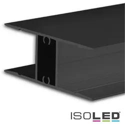 ISOLED LED Aufbau-/ Leuchtenprofil HIDE DOUBLE, Up&Down, Aluminium, 200cm, Schwarz ISO-114801