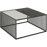 Actona Strington Schwarz Glas 80 x 40 x 80 cm
