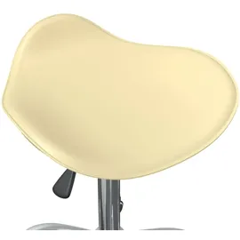 vidaXL Bürostuhl Kunstleder Creme