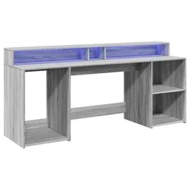 vidaXL Schreibtisch Grau Sonoma