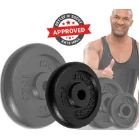 MIWEBA Hantelscheiben-Set Gusseisen HSG75 4x 5 kg