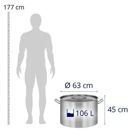 Royal Catering Gastronorm-Topf 40 cm rund