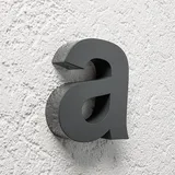 Longlife LED Hausnummer 3D Edelstahl anthrazit