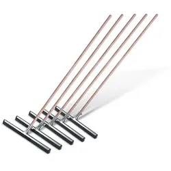 Enva 5x Wasserschieber - Moosgummi-Abziehlippe - 45 cm - Inkl. Stiel