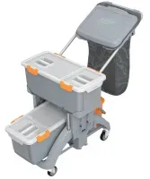 Cleankeeper Moppboxwagen TSMD-0005 inkl. Moppbehälter, Eimer mit Deckel, Halterahmen mit Deckel