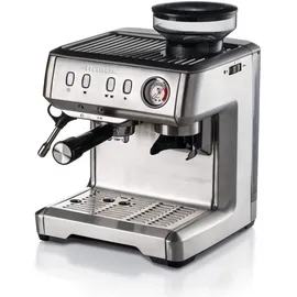 Ariete 1313, Kaffeemaschine aus Metall, 1600 Watt, 15 bar, Fassungsvermögen Kaffeebohnenbehälter 220 g, Mahlstufeneinstellung, kompatibel mit ESE-Pads, Maxi-Cappuccino-Vorrichtung