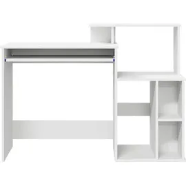 vidaXL Schreibtisch mit Regal Weiß 120,5 x 44 x 88,5 cm Holzwerkstoff
