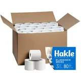 Hakle Klassisch Toilettenpapier – 80 Rollen, Die Sanfte Reinigung und Pflege für Wohlbefinden