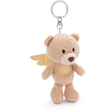 NICI Schlüsselanhänger Dein Schutzengel Bär mit Herz 10cm beige - Plüsch-Begleiter Kuscheltieranhänger mit Schlüsselring für Schlüsselband, Schlüsselbund & Schlüsselhalter