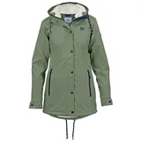 MADSea Winterjacke wasserdicht und wärmend mit Teddyfleece gefüttert grün 46