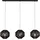 Searchlight Wicker 3-flg. E27 60 cm schwarz Stahl
