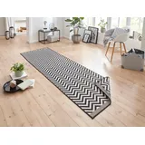 Northrugs Palma Wendeteppich 80 x 350 cm schwarz
