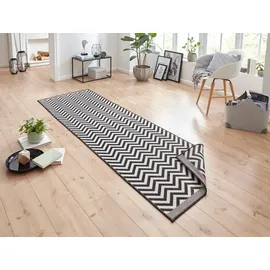 Northrugs Palma Wendeteppich 80 x 350 cm schwarz