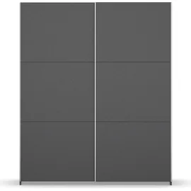 Rauch Schwebetürenschrank »AURELIO Kleiderschrank Garderobe TOPSELLER«, 3 verschiedene Ausstattungsvarianten Griffe aus Metall MADE IN GERMANY, grau