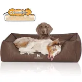 Knuffelwuff Tierbett Hundebett Rockland, Orthopädisch braun 105 cm x 155 cm